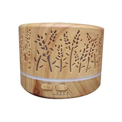 Difusor Aroma Umidificador Madeira Florido Com Controle Remoto