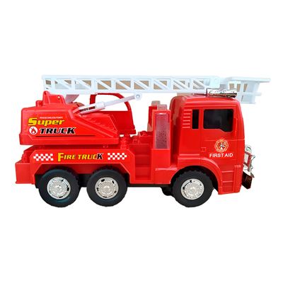 Caminhão de Bombeiros Infantil com Escada Móvel e Luz LED – Brinquedo Interativo para Crianças +3 Anos