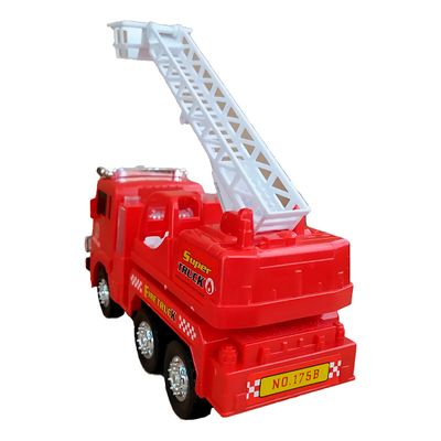 Caminhão de Bombeiros Infantil com Escada Móvel e Luz LED – Brinquedo Interativo para Crianças +3 Anos
