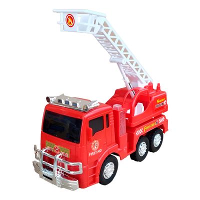 Caminhão de Bombeiros Infantil com Escada Móvel e Luz LED – Brinquedo Interativo para Crianças +3 Anos