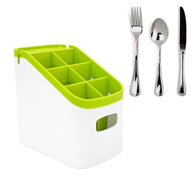 Escorredor de talheres porta utensilios de cozinha com ranhuras faca organizador de utensilios para casa restaurante