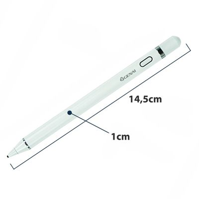 Caneta Touch Ponta Fina Stylus (Branco)