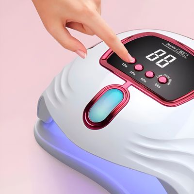 Cabine Seca Esmalte Maquina Unha Gel Alongamento Sun S5 Cor:Rosa