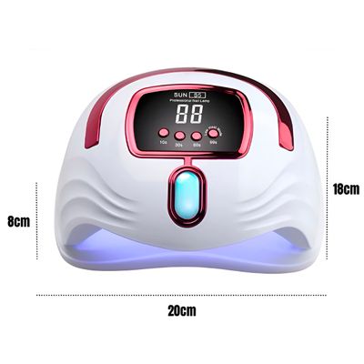 Cabine Seca Esmalte Maquina Unha Gel Alongamento Sun S5 Cor:Rosa