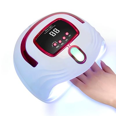 Cabine Seca Esmalte Maquina Unha Gel Alongamento Sun S5 Cor:Rosa