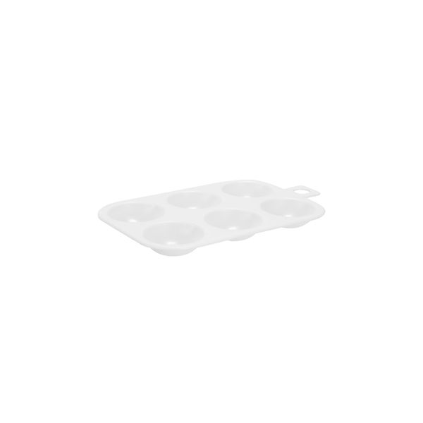 Godê Plástico Ovo 14,8cm com 6 Cavidades Branco Godê Plástico Ovo 14,8cm com 6 Cavidades Branco