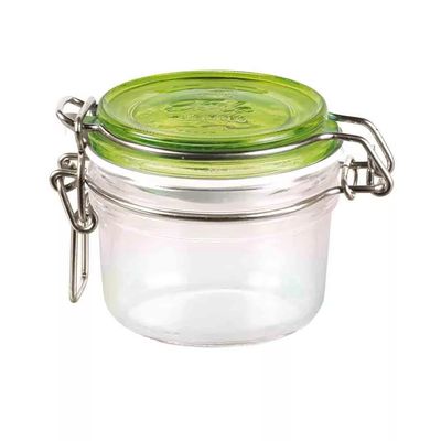 Pote de Vidro Hermético Bormioli Rocco Fido Terrina Tampa Verde 125ml
