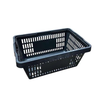 Caixa Plástica Vazada Retangular - Preto