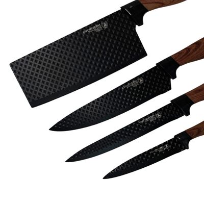 Jogo de Facas 6 Peças All Black Premium em Aço Inox