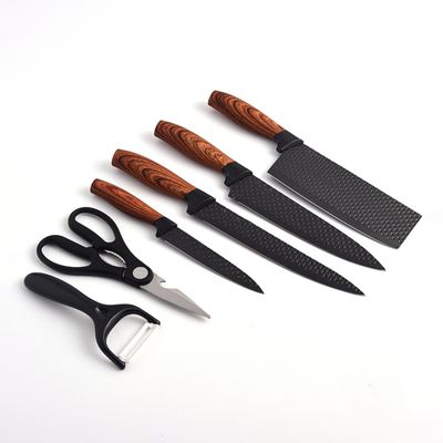 Jogo de Facas 6 Peças All Black Premium em Aço Inox