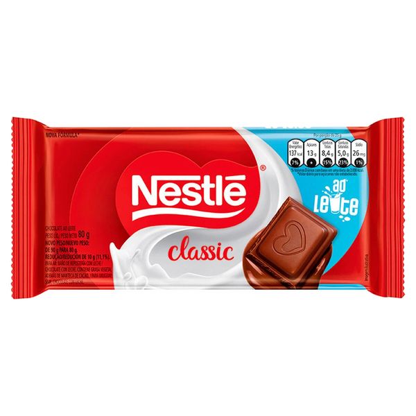 Chocolate Nestlé Classic ao Leite 80g Chocolate Nestlé Classic ao Leite 80g