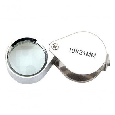 20 Mini Lupa 10X 21Mm Inox Relojoeiro Joalheiro Gota De Mão