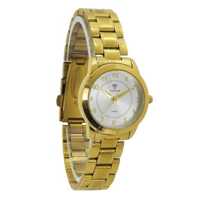 Relógio Tuguir Feminino Ref: Tg30388 Dourado Estojo Porta Jóias