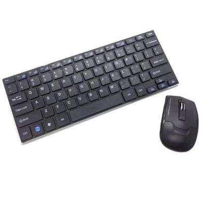Kit Mini Teclado + Mouse Sem Fio 2.4g Ultra Slim HK-3910 Preto