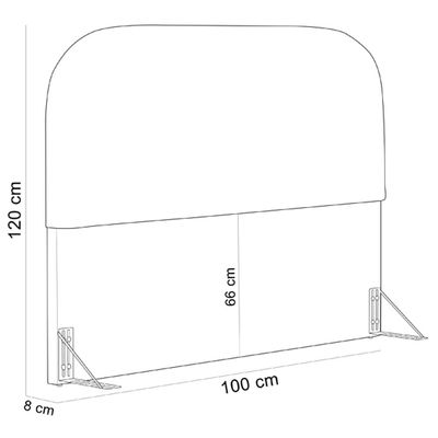 Cabeceira Cama Box 100cm Orgânica Lanna W01 Bouclê Cru - Lyam Decor
