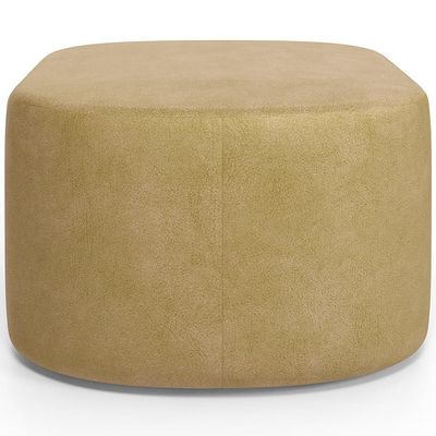 Kit 2 Puffs Decorativos Orgânico para Living Quarto 70cm Doha W01 Couríssimo Fendi - Lyam Decor