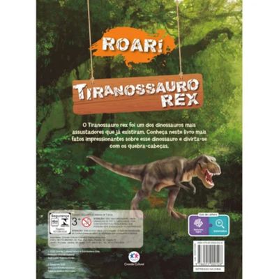 LIVRO TIRANOSSAURO REX - 4 QUEBRA-CABEÇAS - CIRANDA CULTURAL