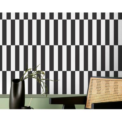 Papel de Parede Botany House Ritmo Preto 15552
