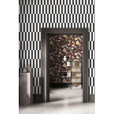 Papel de Parede Botany House Ritmo Preto 15552