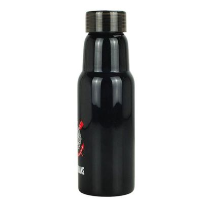 Garrafa de Vidro Preta Escudo Corinthians 500ml Oficial