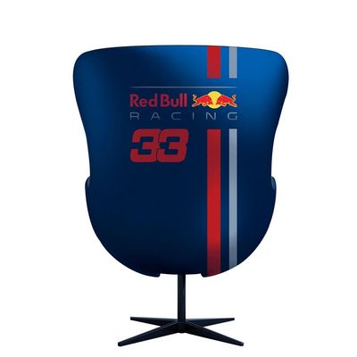 Poltrona Decorativa Egg Chair RB Nº33 c/Regulagem de Altura Azul/Preto G53 - Gran Belo