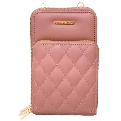 Bolsa Carteira Feminina Alça Matelassê (Nude)