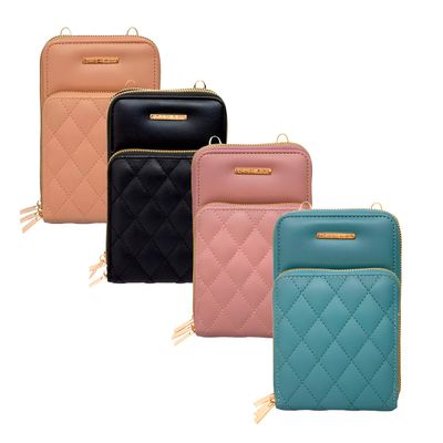 Bolsa Carteira Feminina Alça Matelassê (Nude)