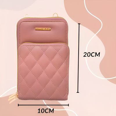Bolsa Carteira Feminina Alça Matelassê (Nude)