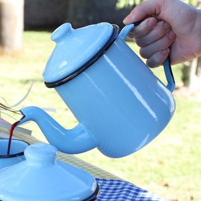 Cafeteira Tradicional Esmaltada Azul Claro 1,1 L Ewel