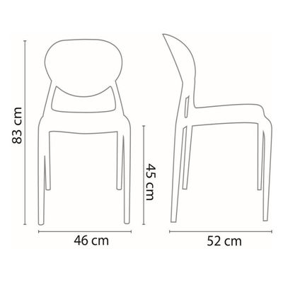 Cadeira Slick Sem Braço Pretro Grifit
