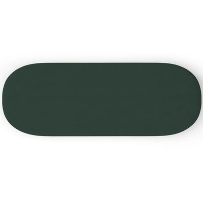 Puff Decorativo Orgânico Para Living Quarto 195cm Doha W01 Suede Verde Musgo - Lyam Decor