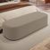 Kit 02 Puffs Decorativos Orgânicos Para Living Quarto 160cm Doha W01 Bouclê Bege - Lyam Decor