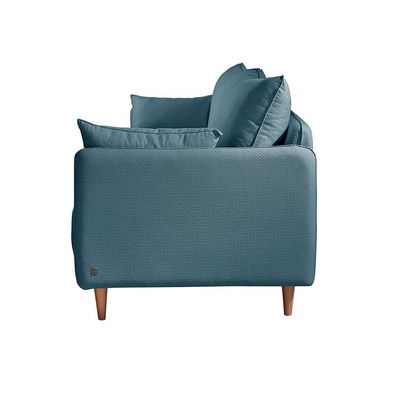 Sofá 3 Lugares Bipartido Vittro Linho Azul 240 cm