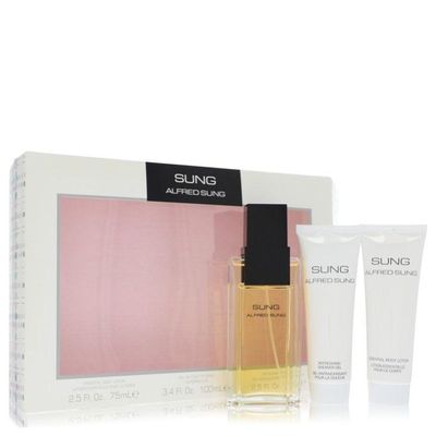 Perfume Feminino Alfred Sung 100 Ml Eau De Toilette Spray + 75 Ml Loção Corporal + 75 Ml Gel De Banho