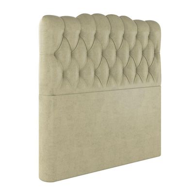 Cabeceira Estofada King 195 Cm Prisma Veludo Bege