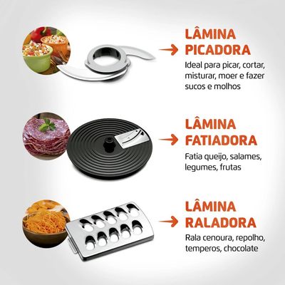 Multiprocessador de Alimentos Mondial MPN-01-BE 7 em 1 - 127V