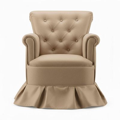 Poltrona Amentação Confortável Com Balanço Descanso Quarto Bebê Aconchego Suede Bege