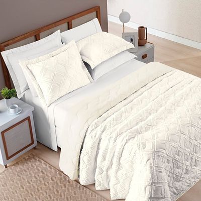 Cobre Leito Aveline King 03 Peças - Off White