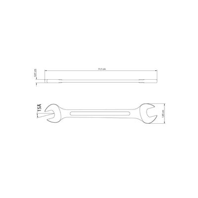 Chave Fixa 6x7 mm Tramontina Basic com Corpo em Aço Especial Cromado