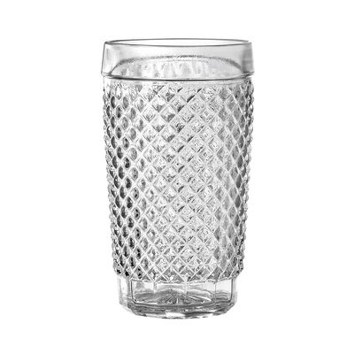 Jogo de Copos Wheaton Barroco em Vidro Quadriculado com 6 Peças 255ml