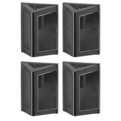 Kit 4 Luminárias Arandelas Triangulares Preto Smart Dital