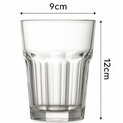 Jogo de Copos de Vidro 3 Peças 360ml Transparente Água Suco Refrigerante Vigor Disul