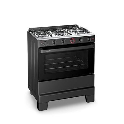 Fogao Ideal Super 5 Bocas 84L Esmaltec Preto Bivolt