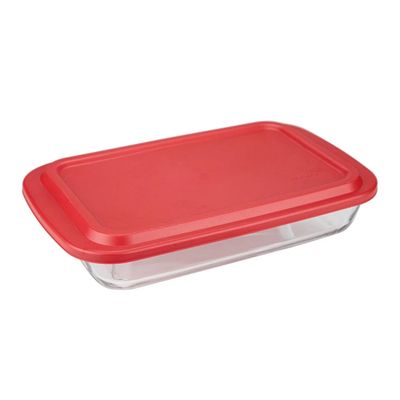 Conjunto de Assadeiras Nadir Marinex com Tampa Vermelha com 6 Peças