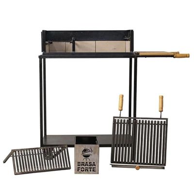 Churrasqueira Brasa Forte Parrilha Pequena Preto