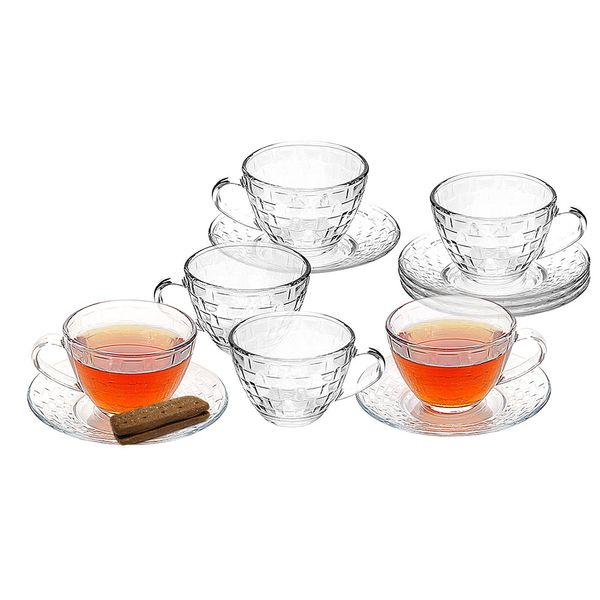 Conjunto de Xícaras de Chá Le Picnic em Vidro 6 Peças 230ml