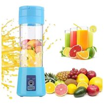Copo Mixer Liquidificador Portátil Carregador Pessoal -1359 -Usb Azul