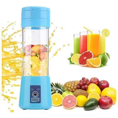 Copo Mixer Liquidificador Portátil Carregador Pessoal -1359 -Usb Azul