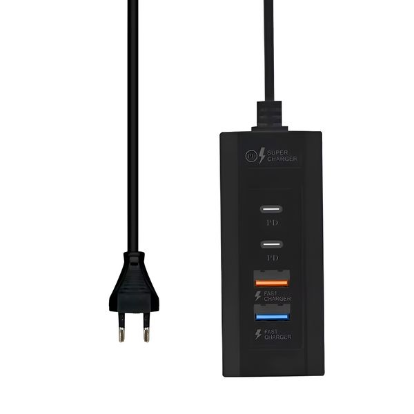 Carregador Hub 4 Entradas USB USB-C