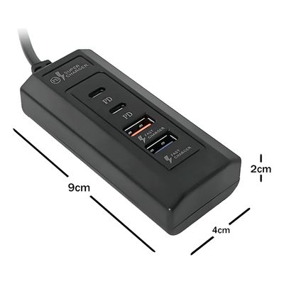 Carregador Hub 4 Entradas USB USB-C